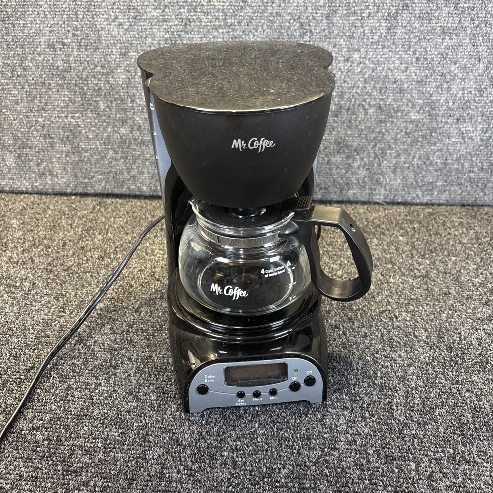 Mr. Coffee 4-Cup Programmable Coffee Maker DRX5 Black- Tested